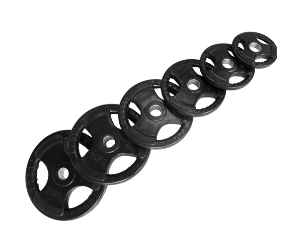 三孔手抓包胶杠铃片